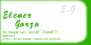 elemer gorzo business card